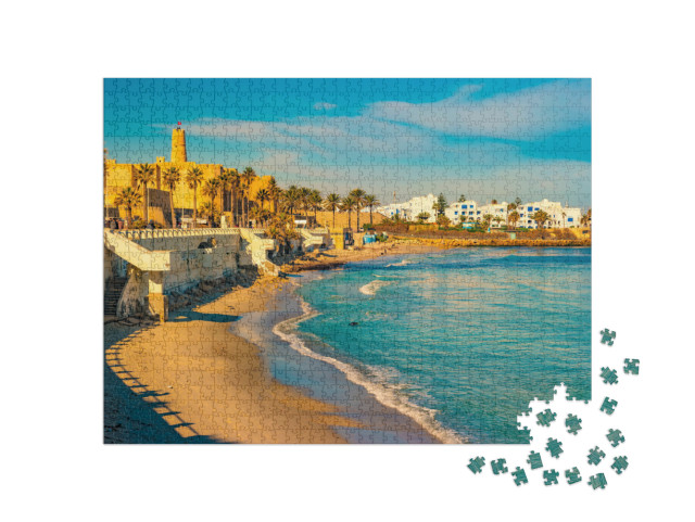 Puzzle de 1000 pièces « Magnifique ville de Monastir en Tunisie au bord de la Méditerranée »