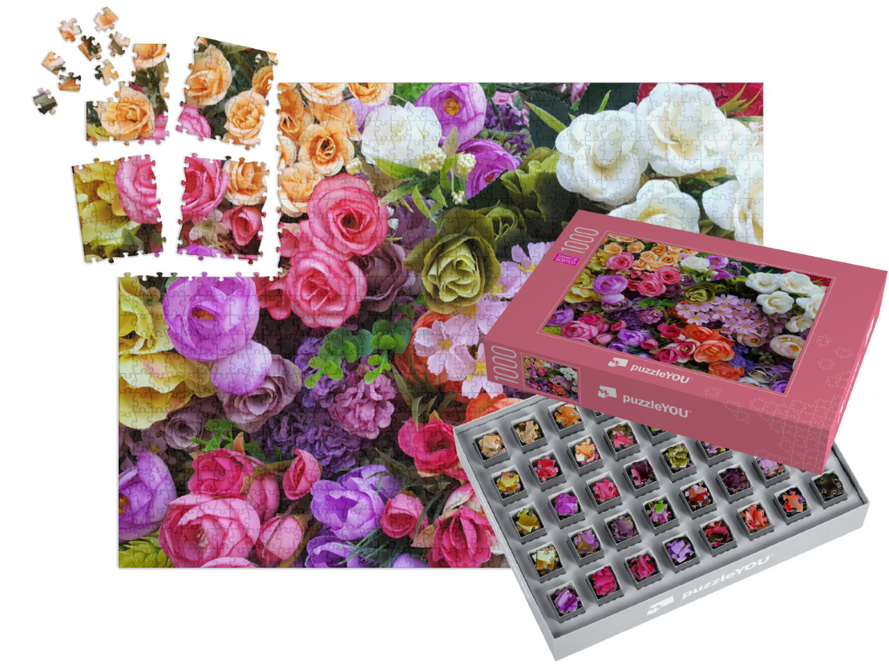 SMART SORTED® | Puzzle photo 1000 pièces « Une magnifique mer de fleurs »