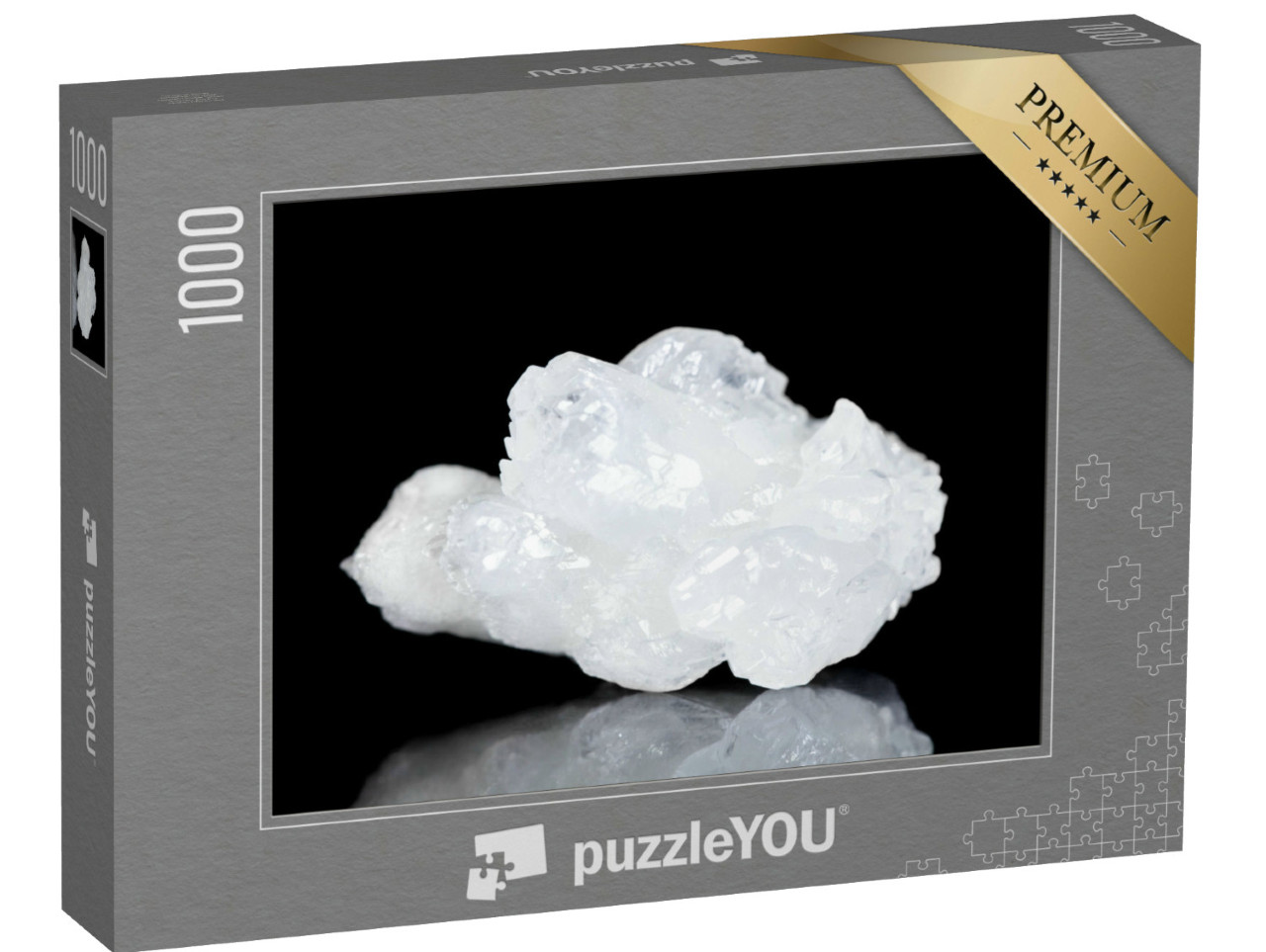 Puzzle de 1000 pièces « Roches de quartz blanc brut, minéralogie »