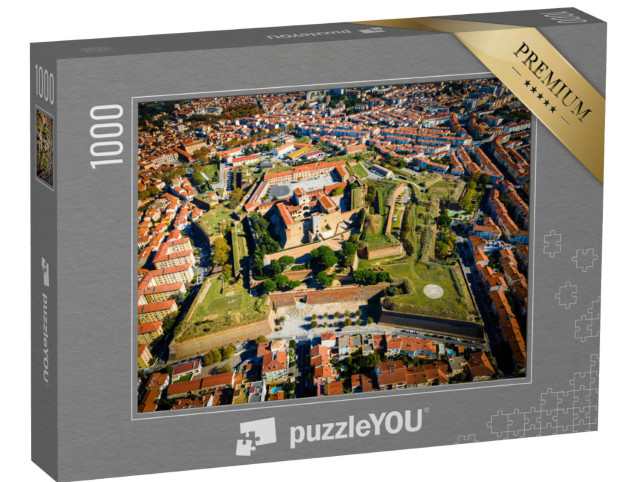 Puzzle de 1000 pièces « Vue aérienne de la ville de Perpignan en France »