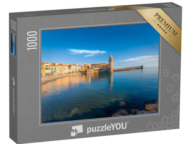 Puzzle de 1000 pièces « Plage et ville de Collioure, France »