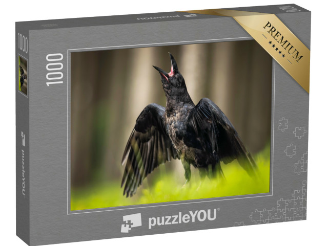 Puzzle de 1000 pièces « Le grand corbeau, également connu sous le nom de corbeau occidental ou nordique »