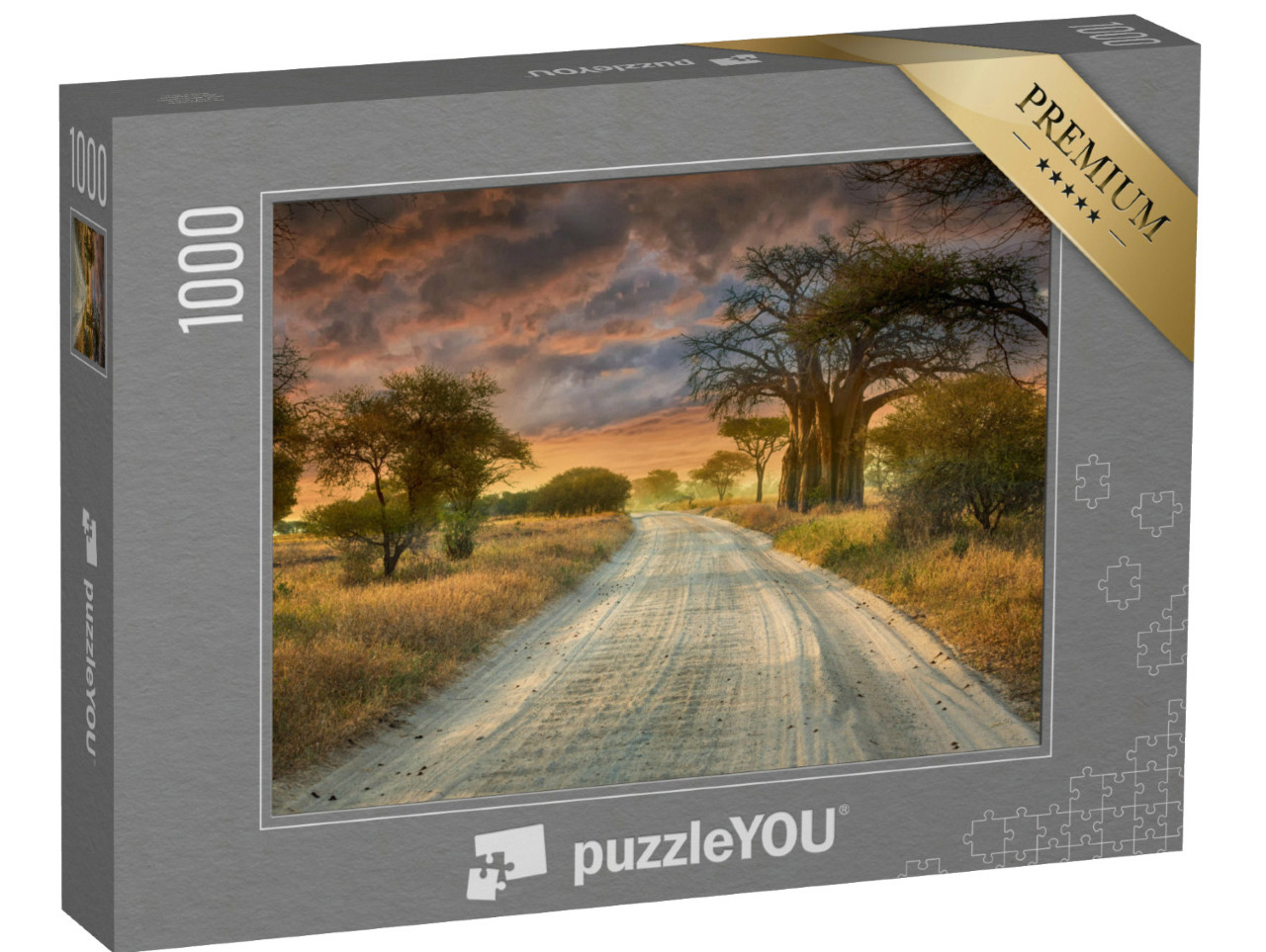 Puzzle de 1000 pièces « Le meilleur moyen d'aller à l'affût dans le parc naturel du Serengeti en Tanzanie »