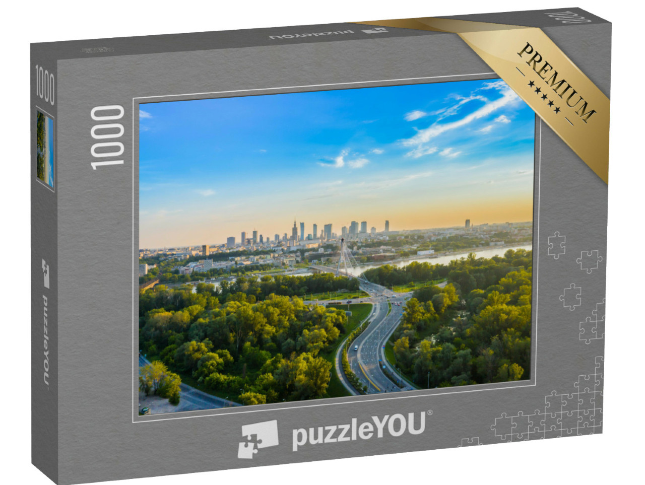 Puzzle de 1000 pièces « Skyline de Varsovie, Pologne »
