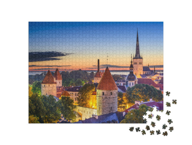 Puzzle de 1000 pièces « Tallinn, Estonie à l'aube »