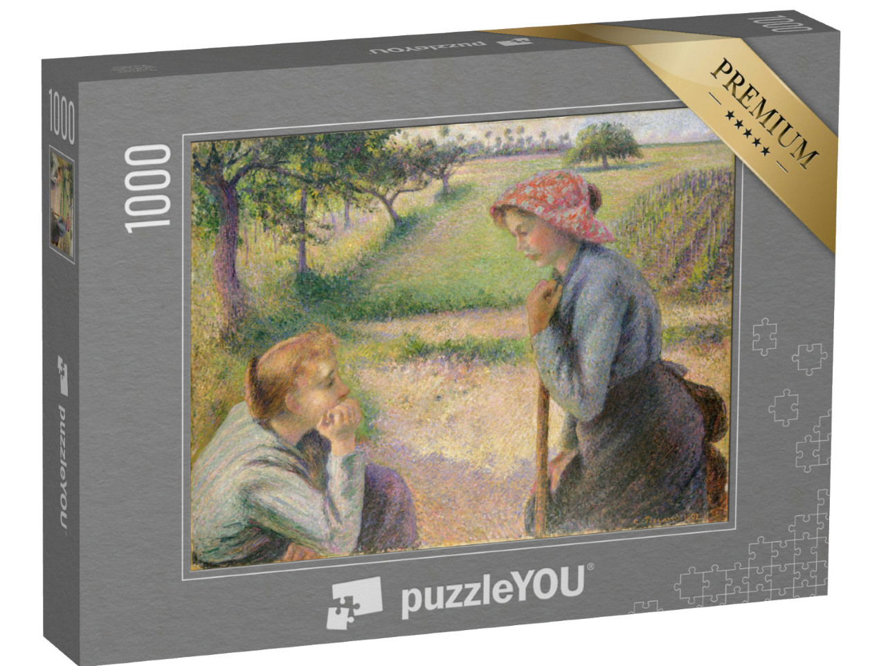 Puzzle de 1000 pièces « Camille Pissarro - Deux jeunes paysannes »
