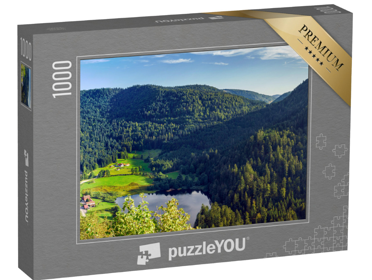 Puzzle de 1000 pièces « Beau paysage de montagne dans les Vosges, France, jour d'été »