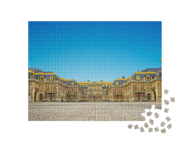 Puzzle de 1000 pièces « Entrée du château de Versailles, symbole du pouvoir du roi Louis XIV »