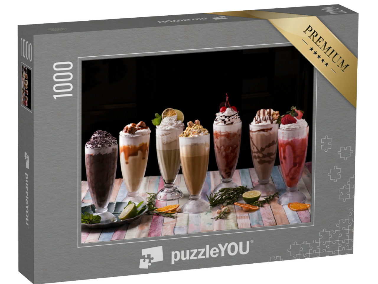 Puzzle de 1000 pièces « Différents milk-shakes »