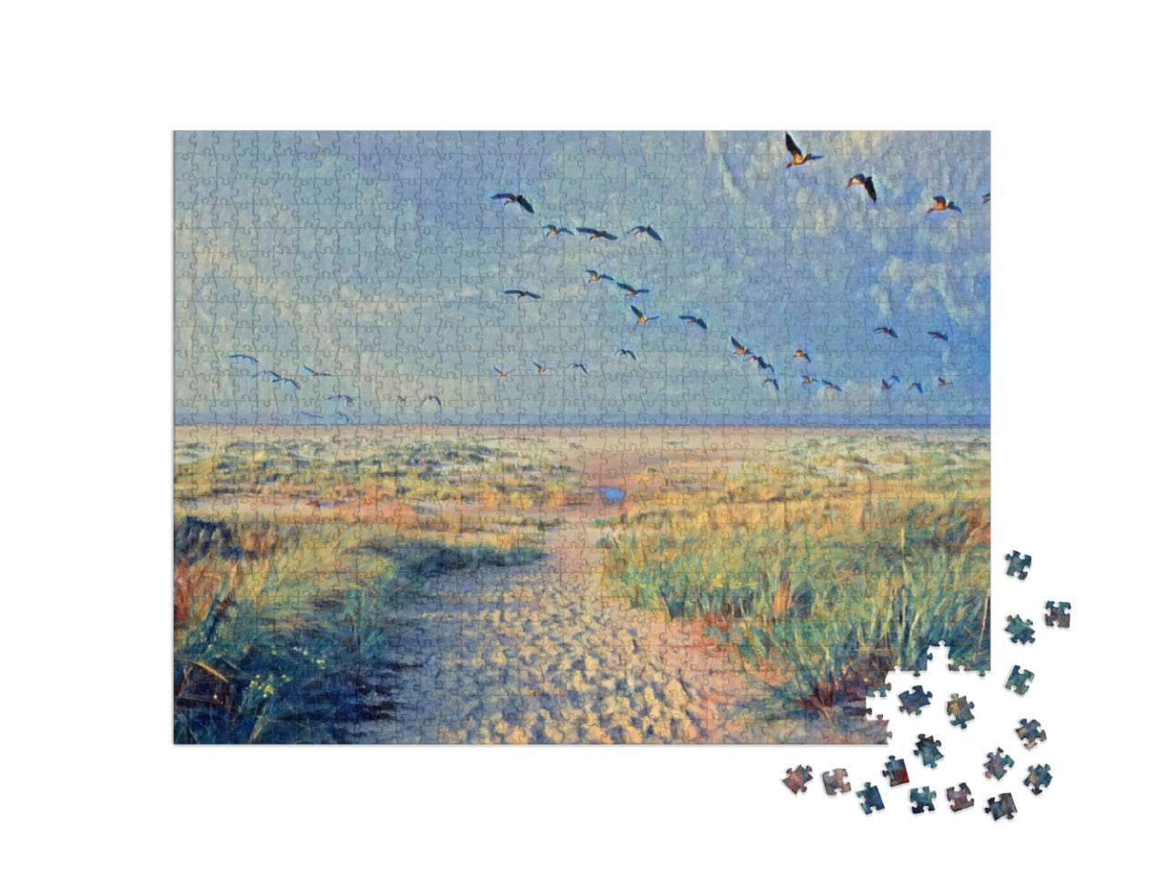 Puzzle de 1000 pièces « dans le style de Paul-Cezanne - Canards - Collection Puzzle Artistes & Tableaux »