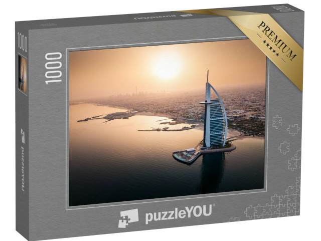 Puzzle de 1000 pièces « Skyline de Dubaï en bord de mer avec un hôtel de luxe »