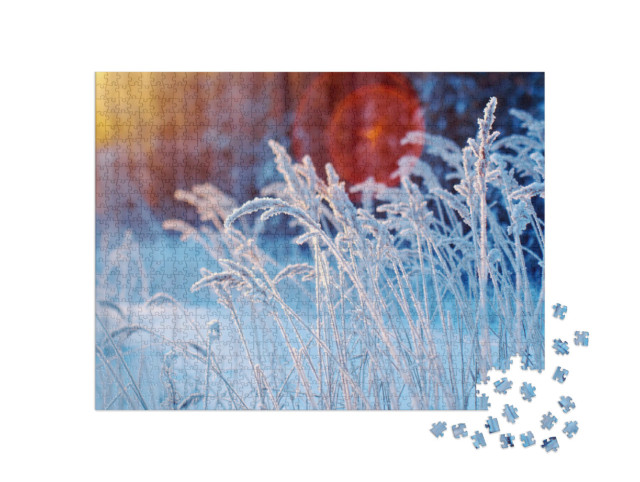 Puzzle de 1000 pièces « Céréales congelées en hiver »