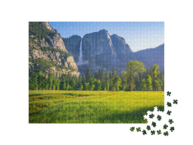 Puzzle de 1000 pièces « Impressionnantes chutes d'eau de Yosemite, Californie, États-Unis »