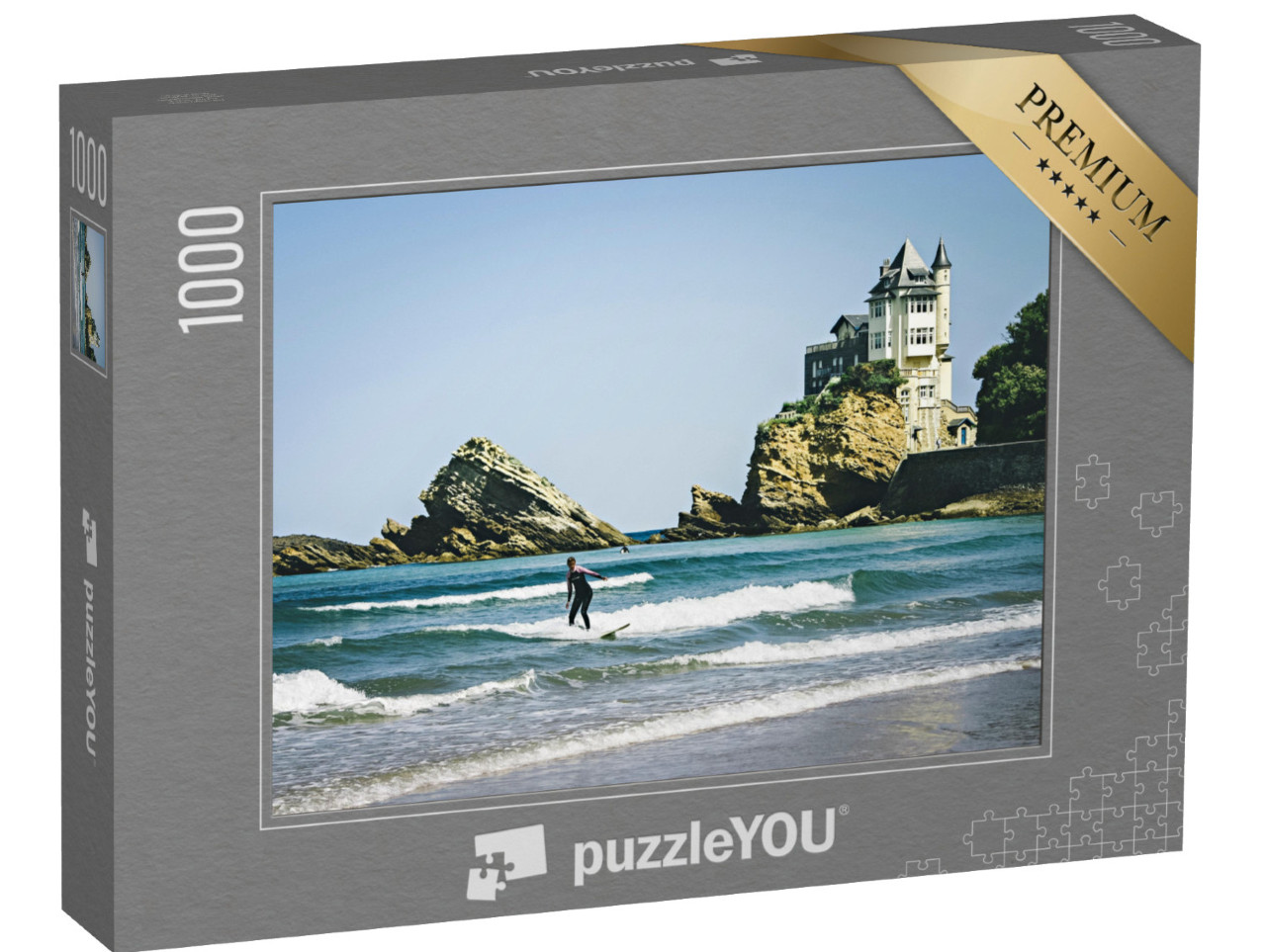Puzzle de 1000 pièces « Surfer à Biarritz »