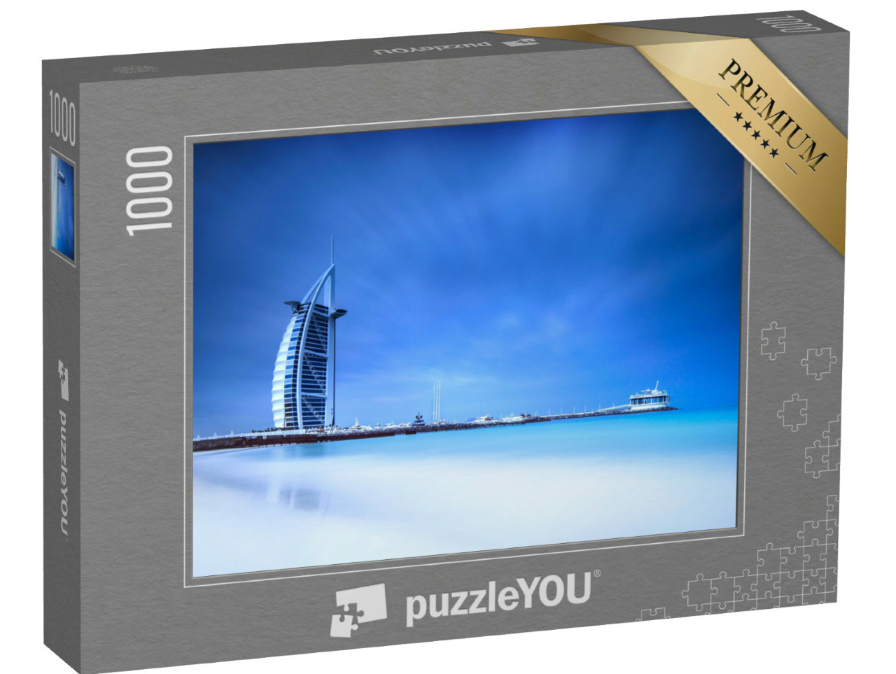Puzzle de 1000 pièces « Hôtel Burj Al Arab sur la plage de Jumeirah, Dubaï »