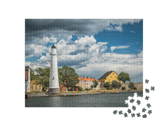 Puzzle de 1000 pièces « Le phare de l'île de Stumholmen près de Karlskrona, Suède »