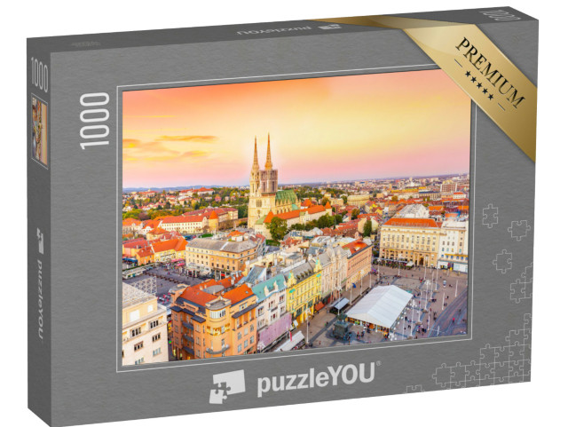 Puzzle de 1000 pièces « Place Ban Jelacic à Zagreb, Croatie »