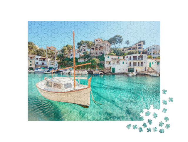 Puzzle de 1000 pièces « Idyllische Cala Figuera, Mallorca, Spanien »
