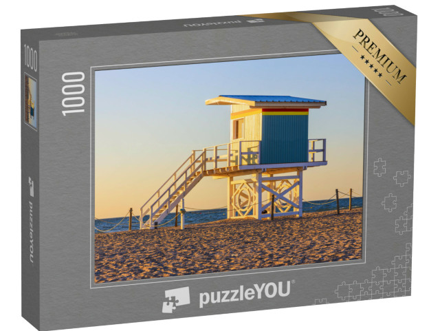 Puzzle de 1000 pièces « Station balnéaire de Deauville. Plage et maison des maîtres-nageurs. Normandie, France »