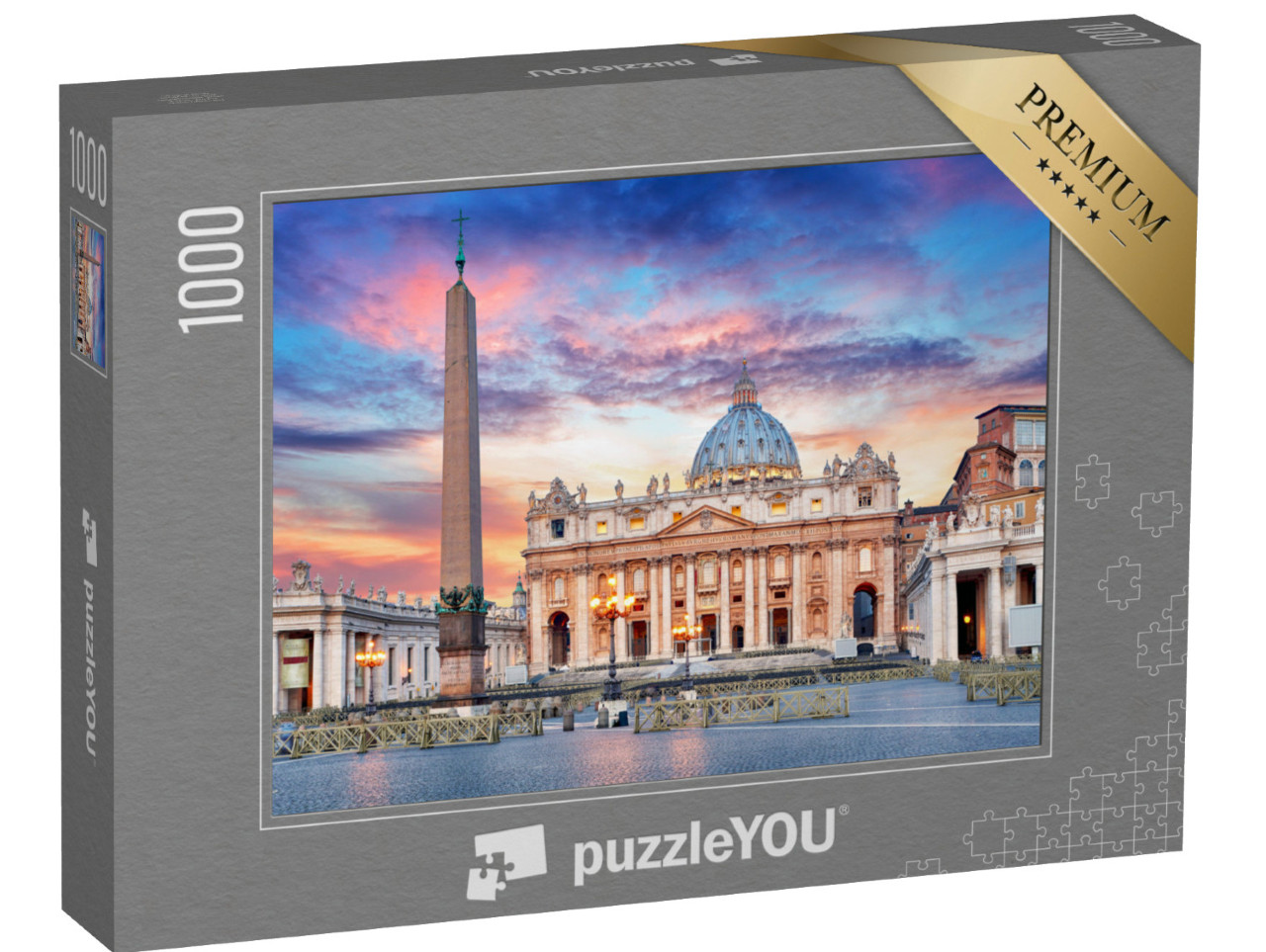 Puzzle de 1000 pièces « Lever de soleil sur la basilique Saint-Pierre, Cité du Vatican, Rome »