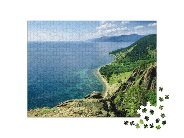 Puzzle de 1000 pièces « Vue sur le magnifique lac Baïkal, Russie »