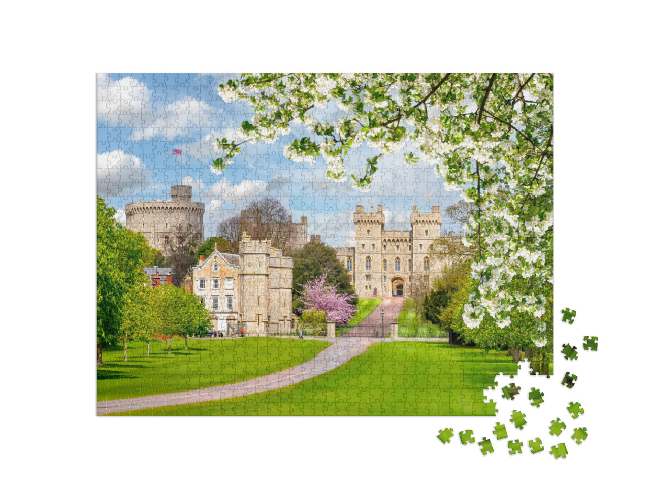 Puzzle de 1000 pièces « Long Walk vers le château de Windsor, Angleterre »