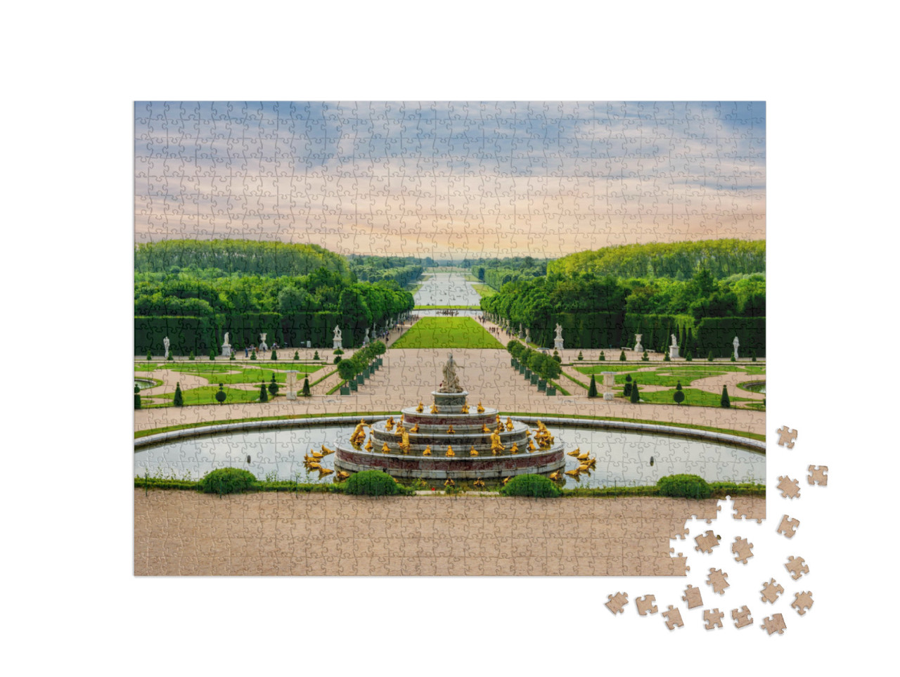 Puzzle de 1000 pièces « Fontaine de Latone et parc de Versailles, banlieue de Paris, France »