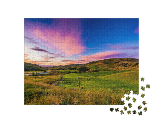 Puzzle de 1000 pièces « Vue spectaculaire sur l'île sud de la Nouvelle-Zélande »