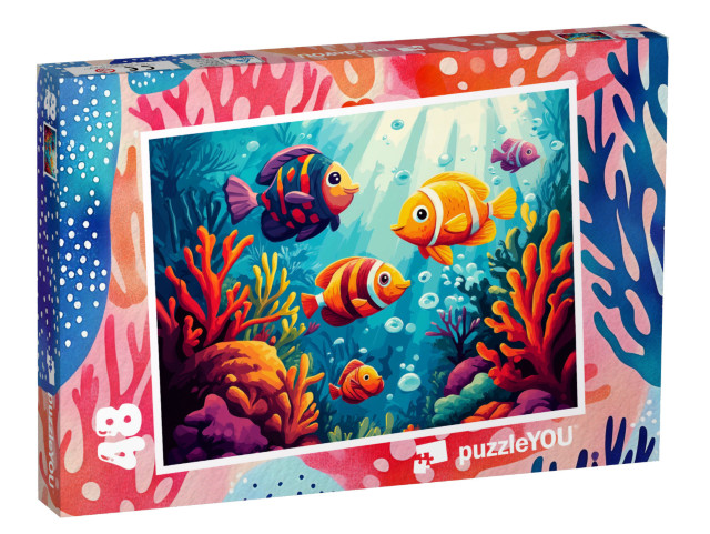 Puzzle de 48 pièces « Poisson coloré dans le récif corallien »