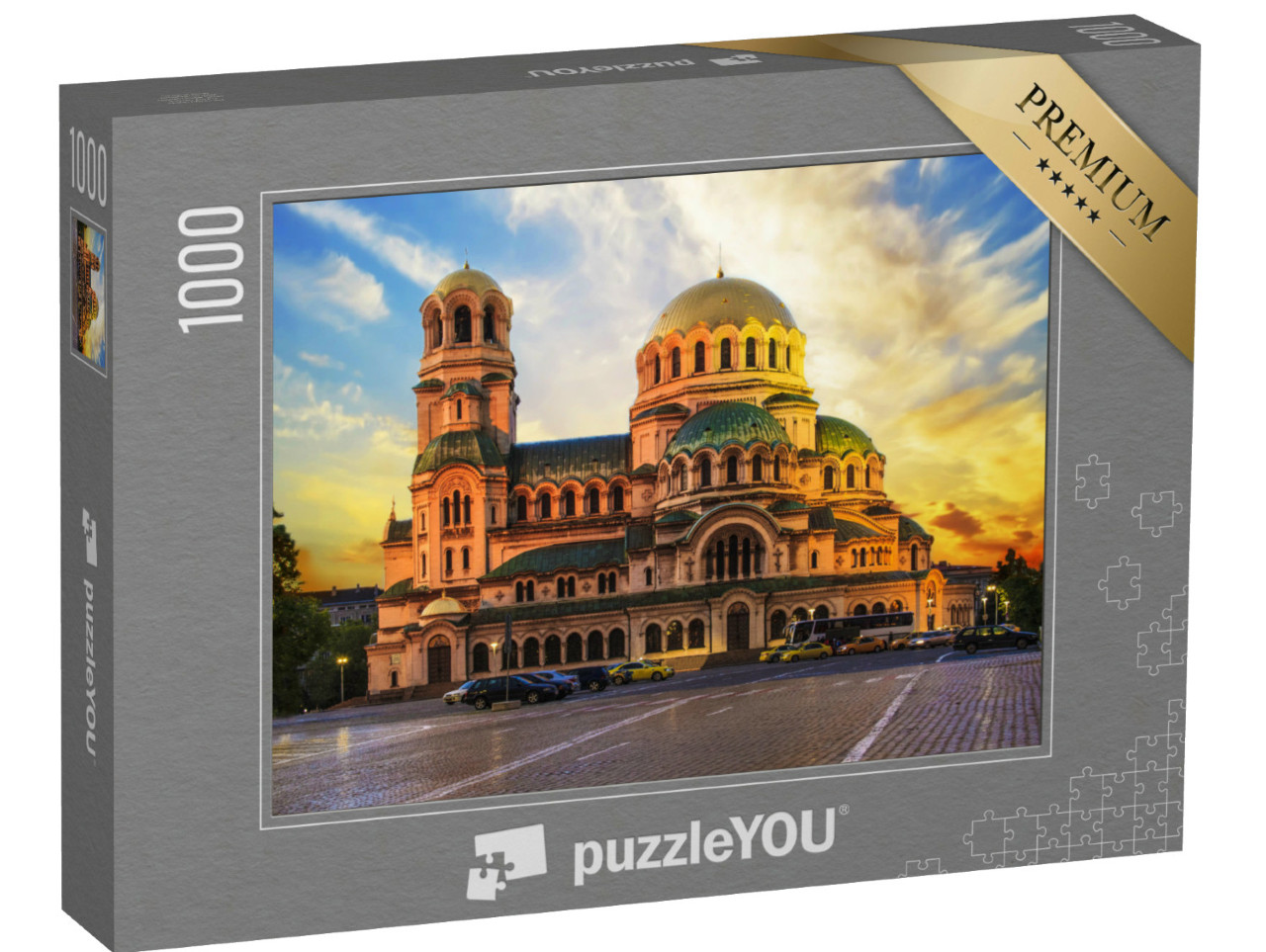 Puzzle de 1000 pièces « Vue de la cathédrale Alexandre Nevski à Sofia, Bulgarie »