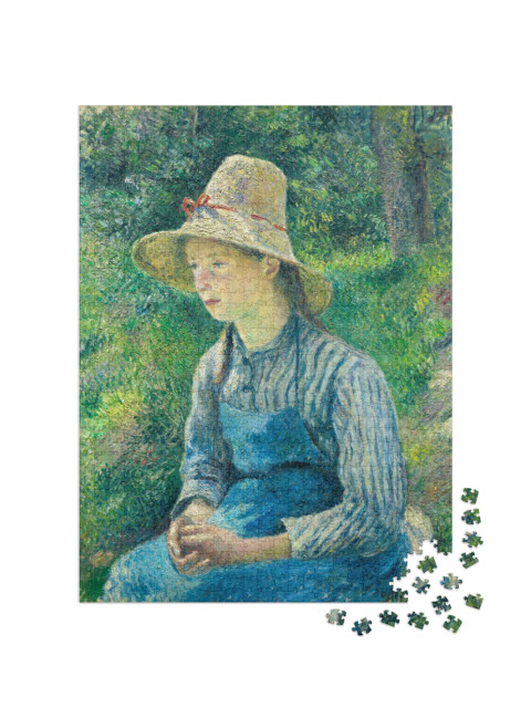Puzzle de 1000 pièces « Camille Pissarro - Paysanne au chapeau de paille »