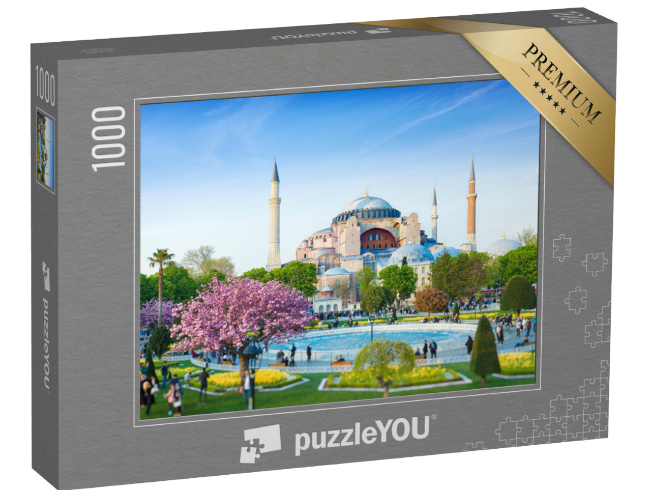 Puzzle de 1000 pièces « Quartier de Sultanahmet à Istanbul, Turquie. À proximité, la célèbre basilique Sainte-Sophie. »