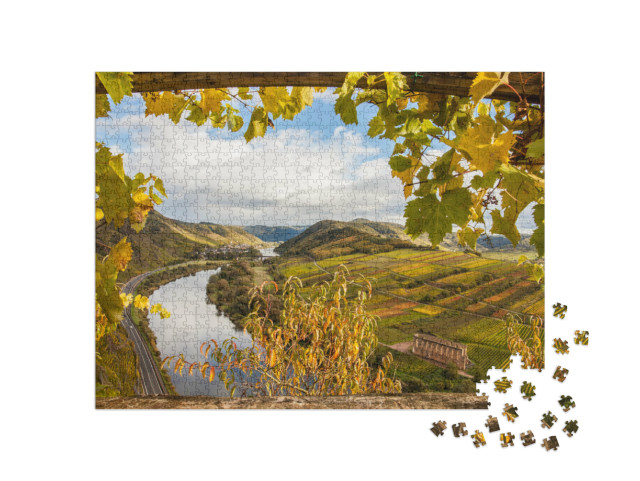 Puzzle de 1000 pièces « Vignobles dorés : Moselle en automne, Allemagne »