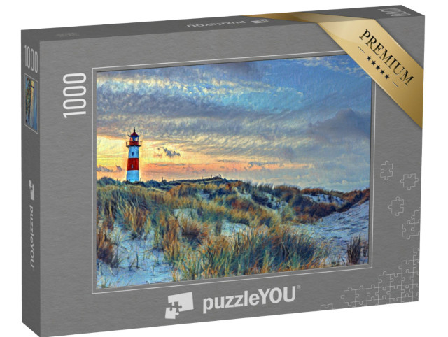 Puzzle de 1000 pièces « dans le style de Paul-Cezanne - Phare nordique sur l'île de Sylt - Collection de puzzles Artistes & Peintures »