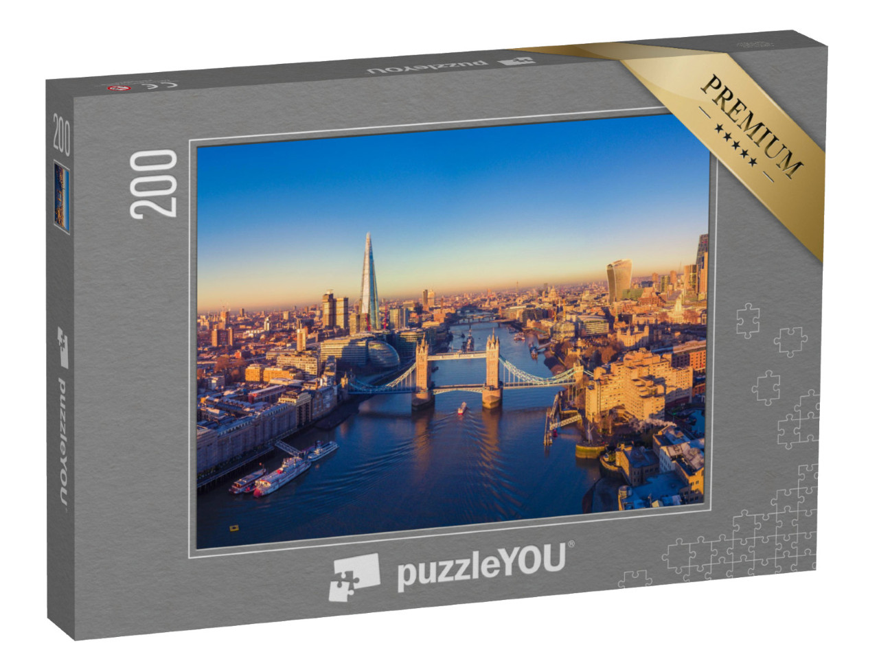 Puzzle de 200 pièces « Vue panoramique aérienne de Londres et de la Tamise, Angleterre »
