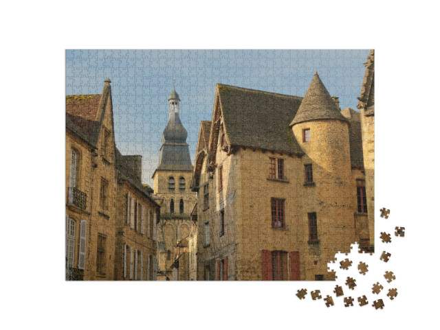 Puzzle de 1000 pièces « Les rues de Sarlat, une ville médiévale française »