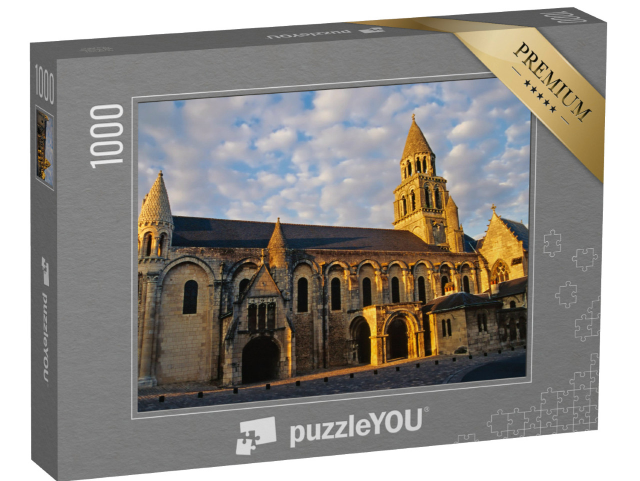 Puzzle de 1000 pièces « Poitiers (France) - La cathédrale Notre Dame la Grande, le soir »