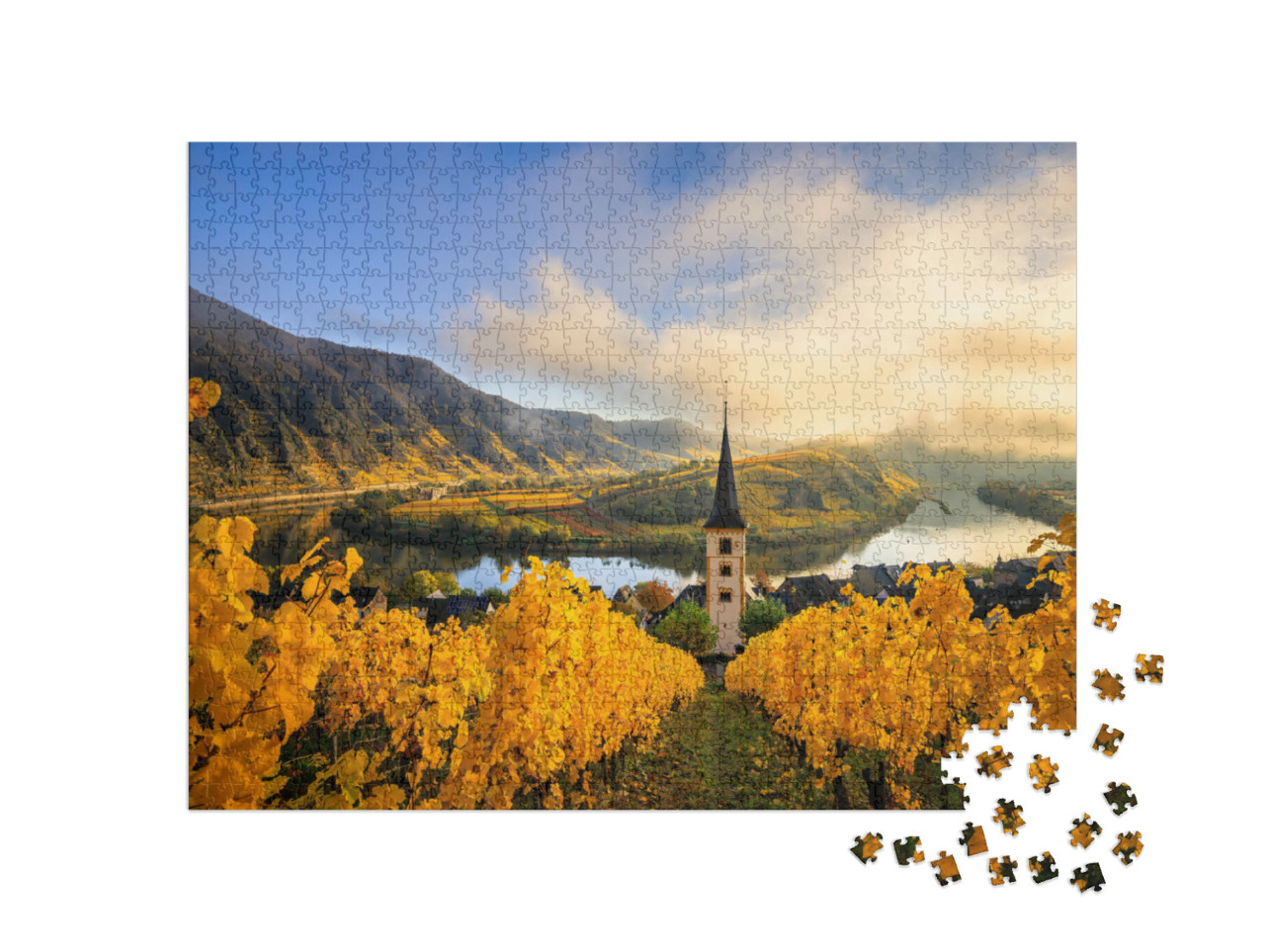 Puzzle de 1000 pièces « La boucle de la Moselle, une belle rivière romantique en Allemagne »