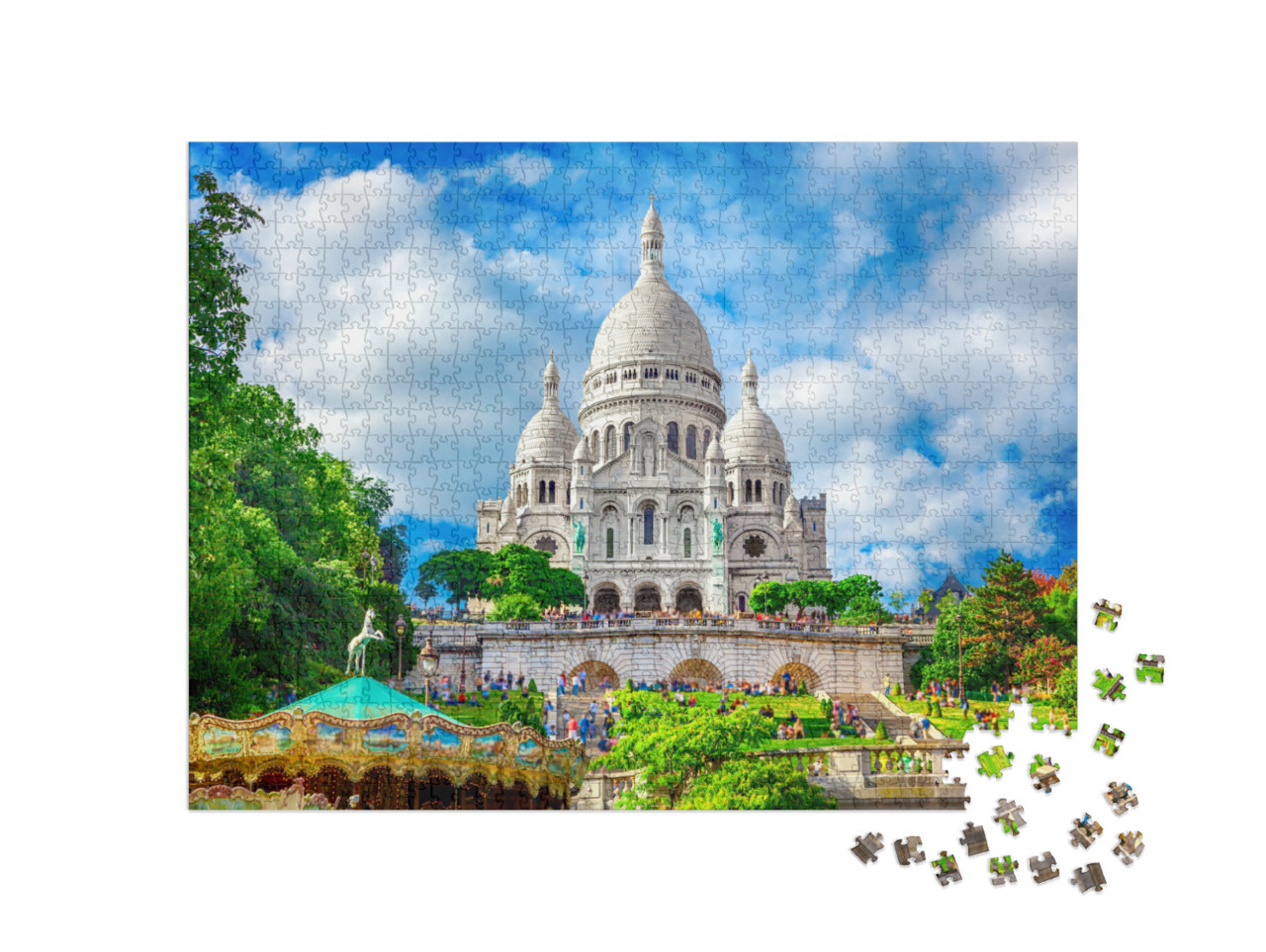 Puzzle de 1000 pièces « Magnifique basilique du Sacré-Cœur, Montmartre, Paris »