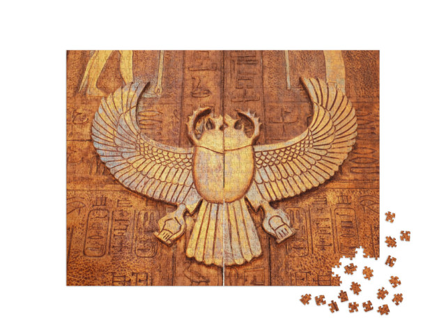 Puzzle de 1000 pièces « Porte de l'Égypte ancienne dans les pyramides, Égypte »