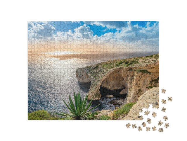 Puzzle de 1000 pièces « Grotte bleue, Malte »