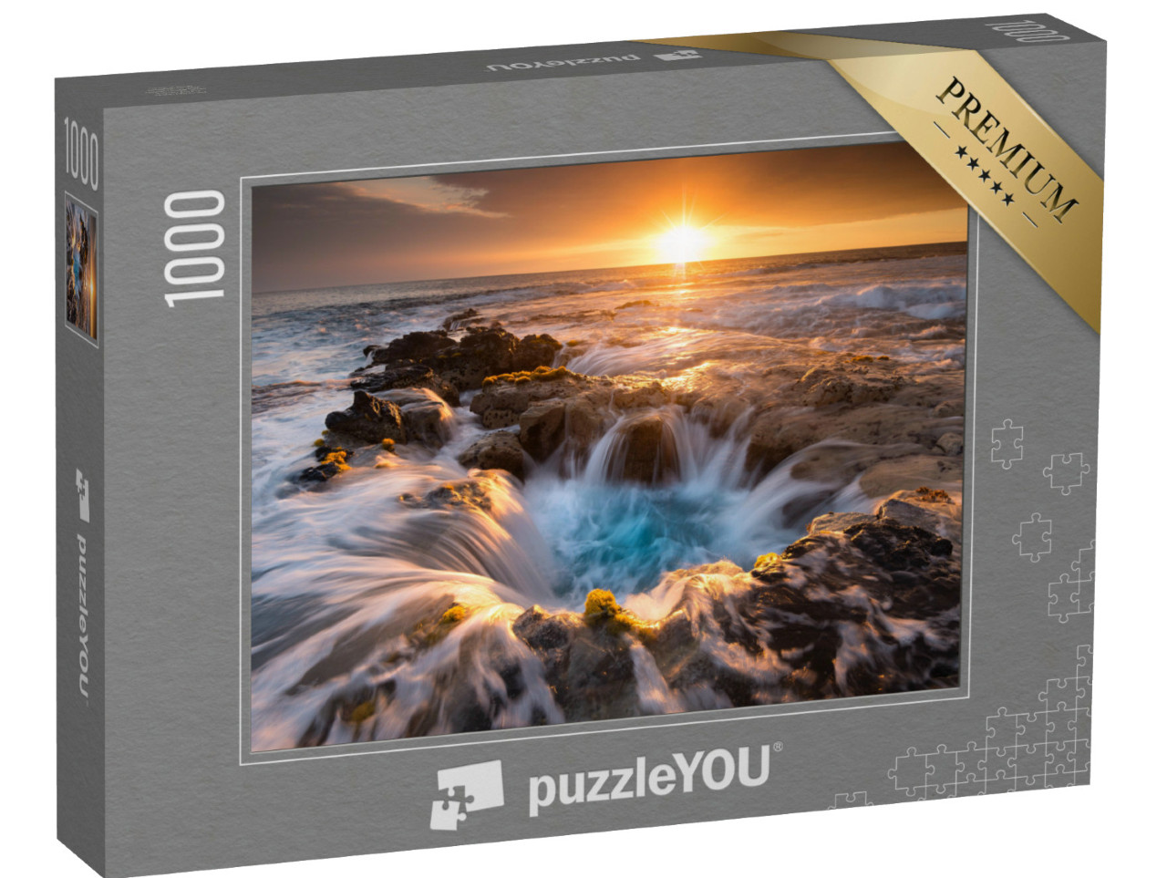Puzzle de 1000 pièces « Pools of Paradise au coucher du soleil, Big Island, Hawaii »