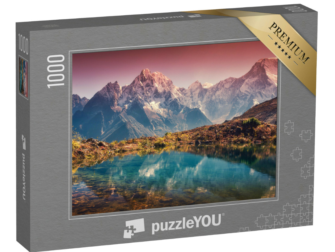 Puzzle de 1000 pièces « Lac de montagne clair dans les montagnes de l'Himalaya, Népal »