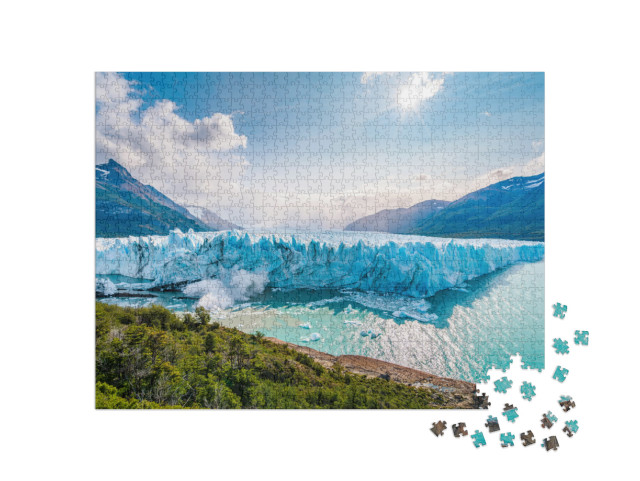 Puzzle de 1000 pièces « Rupture de glace au glacier Perito Moreno, Argentine »