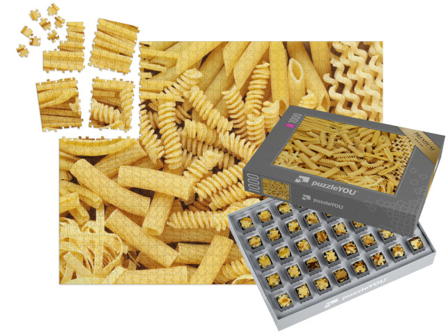 SMART SORTED® | Puzzle photo 1000 pièces « Différents types et formes de pâtes italiennes »