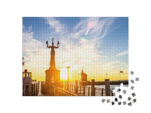 Puzzle de 1000 pièces « Statue Imperia à Constance, lac de Constance, Allemagne »