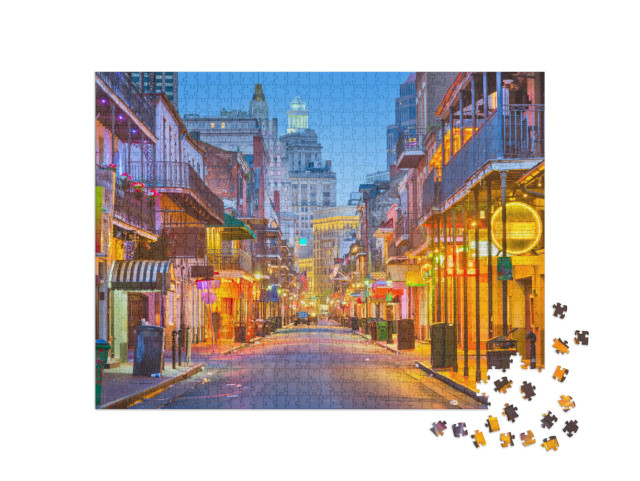 Puzzle de 1000 pièces « Bourbon Street à la Nouvelle-Orléans, États-Unis »