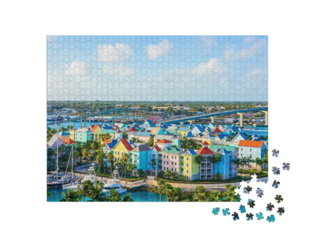 Puzzle de 1000 pièces « Vue aérienne de Nassau en HD, USA »