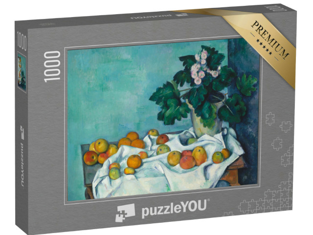 Puzzle de 1000 pièces « Paul Cézanne - Nature morte aux pommes et au pot de primevères »