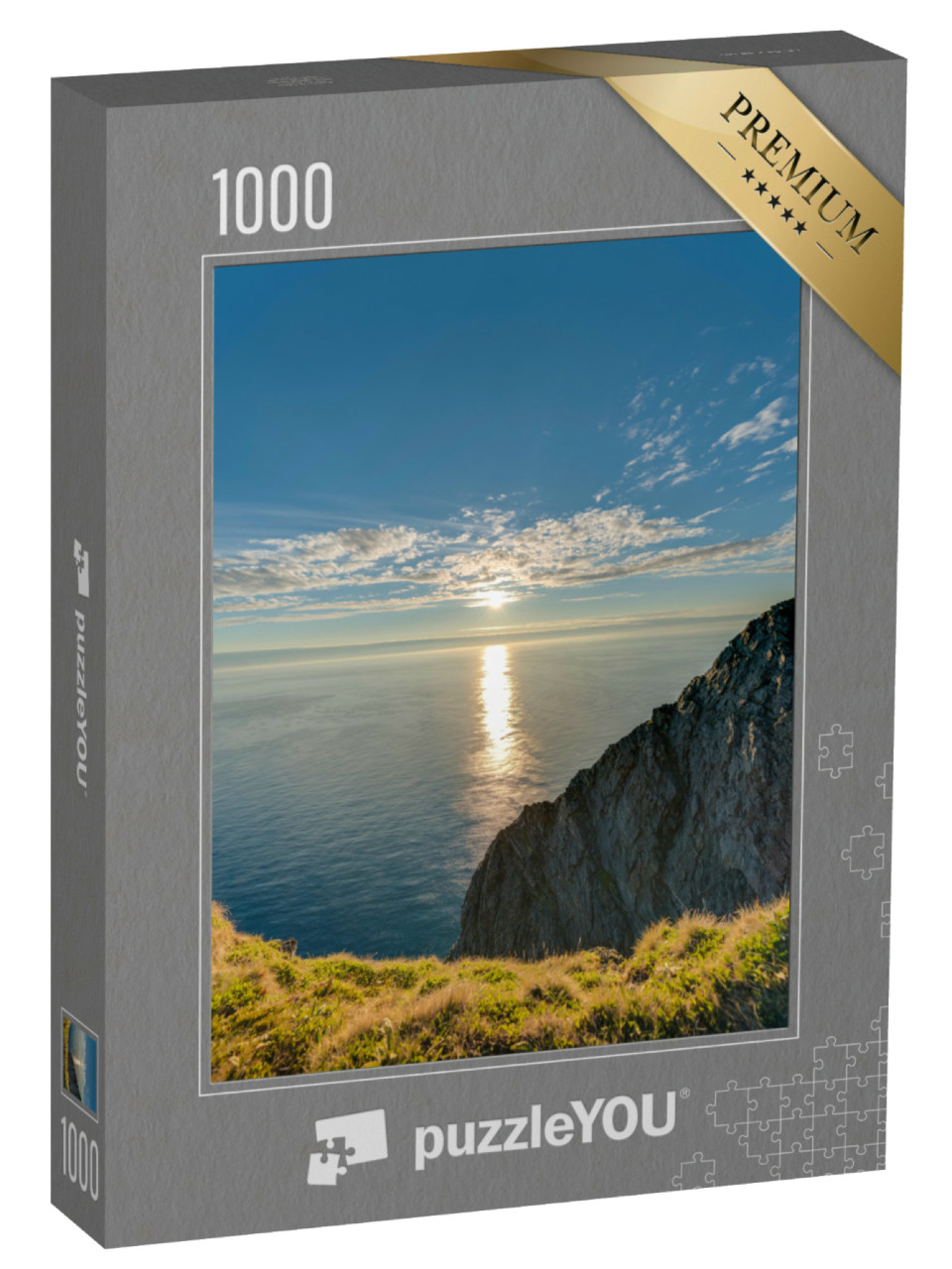 Puzzle de 1000 pièces « Vue du Cap Nord sur la côte nord de l'île de Mageroya au nord de la Norvège »